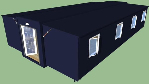 Double Expandable Container Living House , Portable Container Homes 40ft