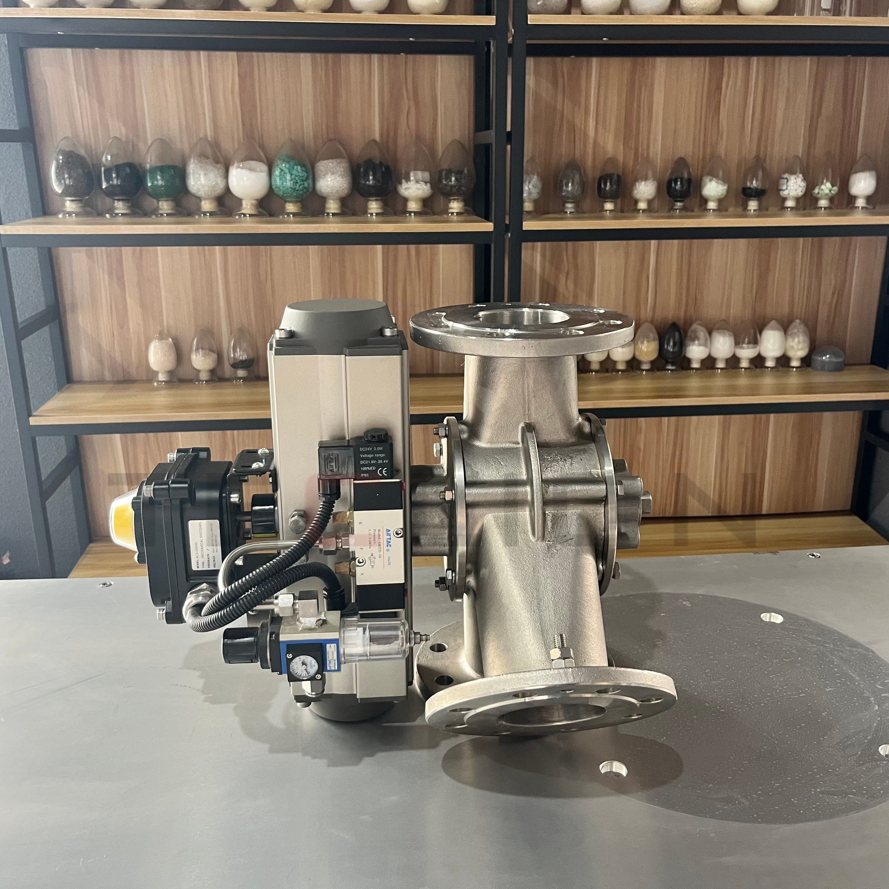 Y Shaped Three Way Diverter Valve Gate For Material Handling System
