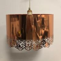 Buy cheap Easy Fit PVC Laser Cut Lampshade Copper Floral Engraved 400*220mm product