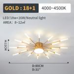 Fireworks led Chandelier For Living Room Bedroom Home chandelier luxury ceiling