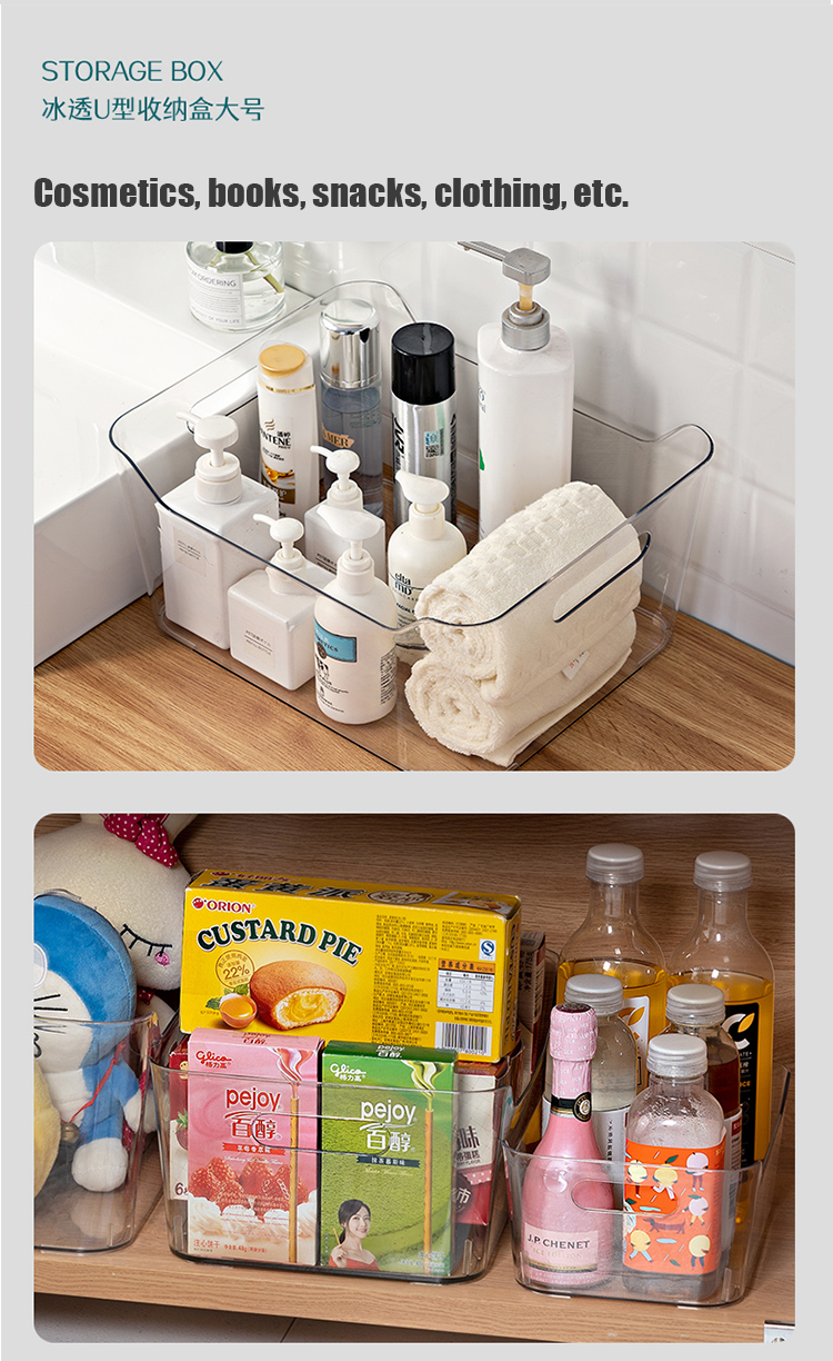 19.7x13.9cm Transparent Plastic Storage Boxes Plastic Storage Organizer