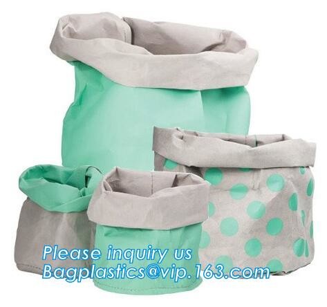 washable paper and tyvek foldable storage sack basket, tyvek bag waterproof storage container hamper baskets bagplastics