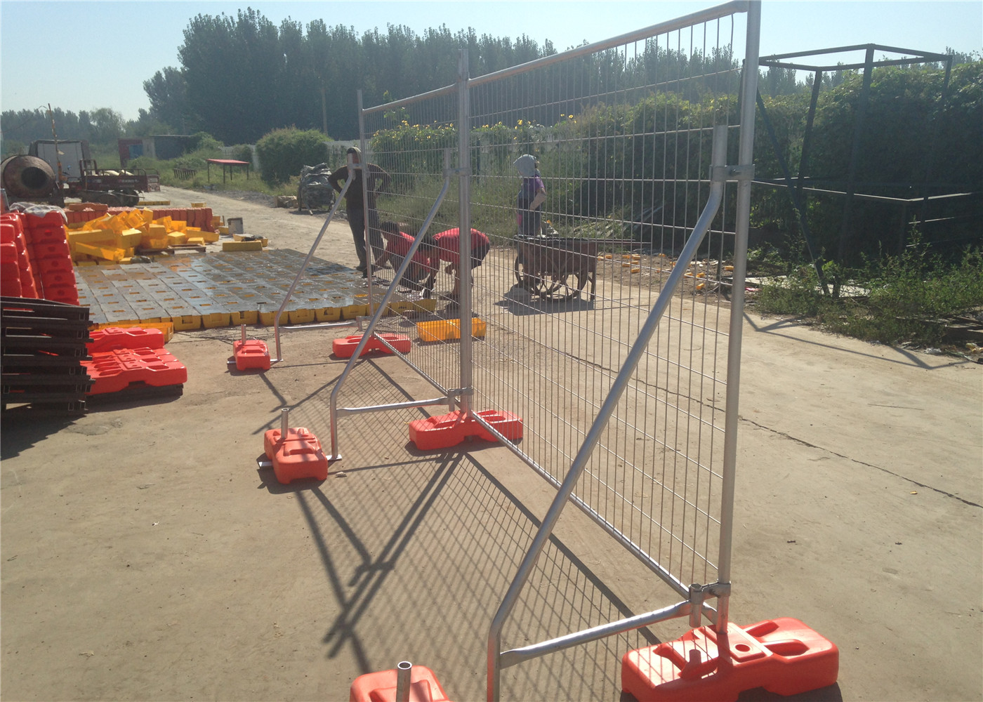 Construction Temporary Net Fencing , Temporary Metal Fence Panels Anti Aging