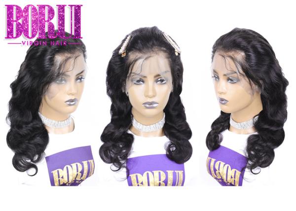 Buy cheap Body Wave Full Lace Front Wigs Human Hair , Pre Pluked Human Hair Lace Wigs With Baby Hair from wholesalers