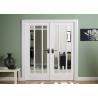 Buy cheap Decorative Wood Composite Door , Fire Rated Wooden Double Door With MDF Material from wholesalers