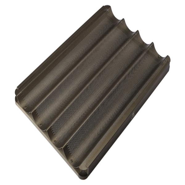 Buy cheap RK Bakeware China Foodservice NSF Nonstick 5 Flute Perforated Aluminum French Baguette Bread Tray from wholesalers