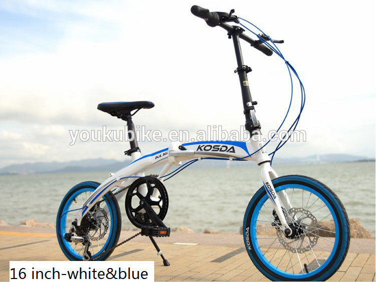 Aluminum Alloy Ladies Disc Brake 16 Inch Folding Bike