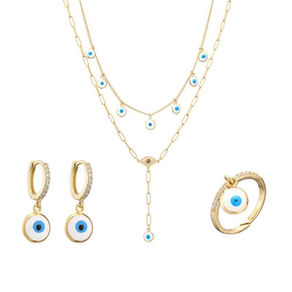 Buy cheap Enamel 18K Gold Jewelry Set from wholesalers