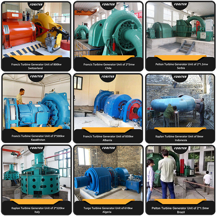 Hydroelectric 40KW To 100KW Turgo Turbine Generator Micro Water Turbine Generator