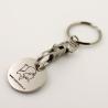 Buy cheap 3D Metal Keychain Gift Key Chain Ring Accessories trolley coin market from wholesalers