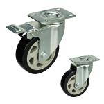 5 Inch PVC Hollow Core Trolley Rigid Plate Medium Duty Casters