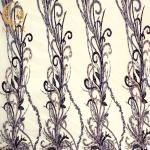 Patterned 3D Handwork Beaded Lace Fabric For Wedding Clothes
