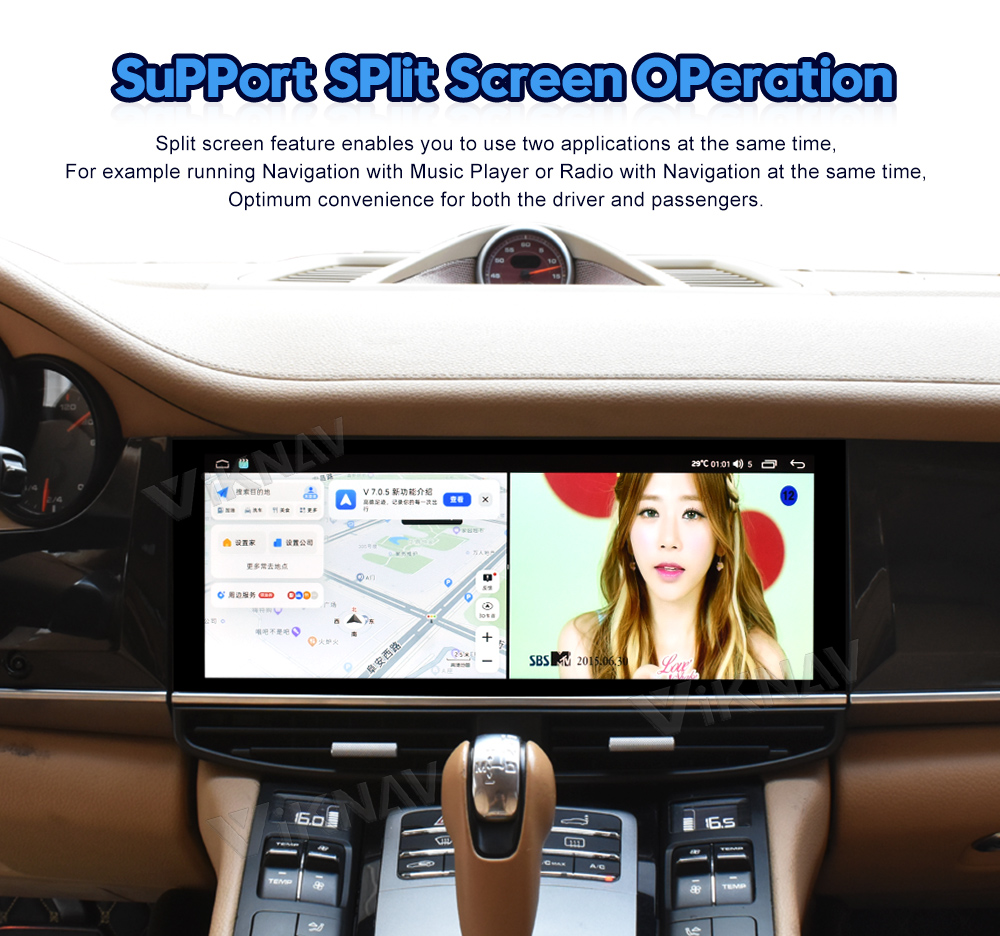 Viknav Car Radio For Porsche Panamera(2010-2016)12.3 inch Blue light screen Multimedia Player GPS Navigation DVD Auto