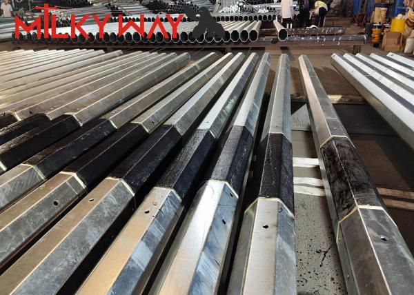 Buy cheap 3.8mm 7.2mm 9m 11m Malaysia Hop Dip Galvanzation Steel Electric Poles With FRP from wholesalers