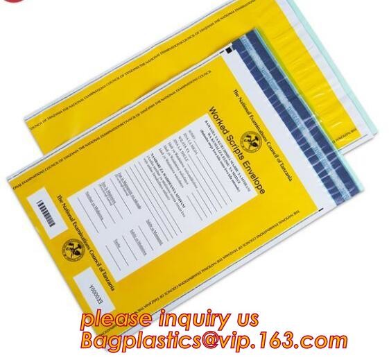 custom logo tamper tear proof plastic bank money envelopes mailing bag, Security Bag/Printed Plastic Security Bags For M