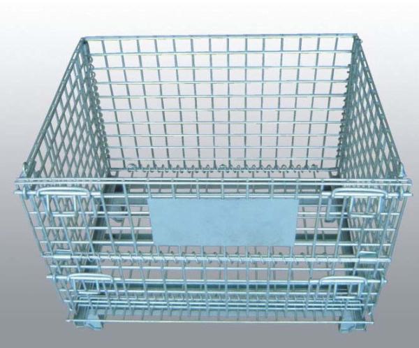 Buy cheap Heavy Duty Wire Mesh Container Provide Casters Dividers Easy To Operate from wholesalers