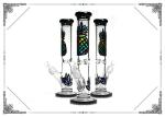 13.5 Inches 7MM Straight Tube Glass Bongs Color Painting Pineapple