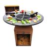 Buy cheap Outdoor Camping Corten Steel BBQ Grill With 1200mm Diameter Cooking Plate from wholesalers