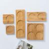 Buy cheap 9cm Blank Bamboo Coasters Round Square Bamboo Plant Saucer European Style Mat from wholesalers