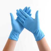 Buy cheap blue Nitrile Medical Examination Gloves / Nitrile Exam Gloves Powder Free product