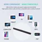 10W*2 TV Soundbar Speaker RCA Audio Input Home Theater Music System