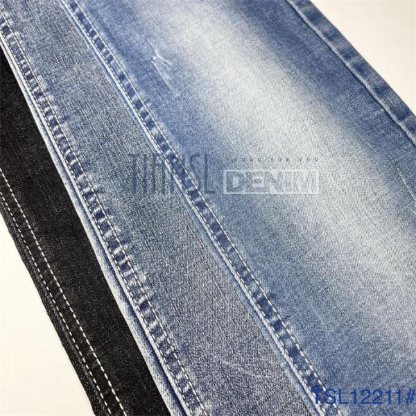 Buy cheap 407gsm Indigo Black Jeans Fabric Heavy Weight Polyester Denim 12oz from wholesalers