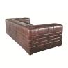 Buy cheap Ribbed Vintage Leather Sofas Large 3 Seater For Living Room from wholesalers