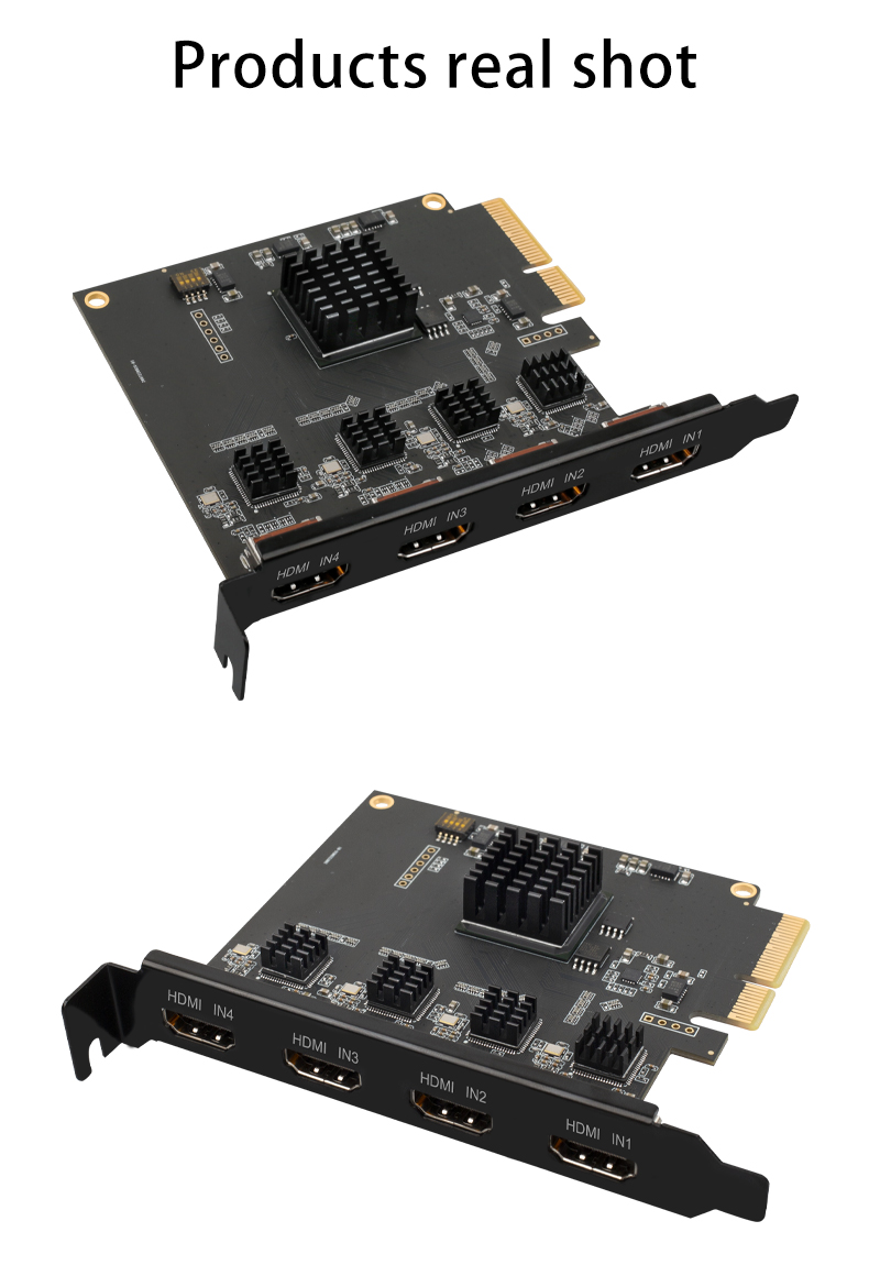 Resolution 4-Channel PCIe Video Capture Card for Simultaneous Display and Switching