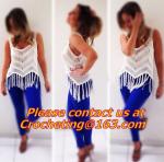 womens crochet tops feminino women hem tassel sexy tanks top croche new desigual