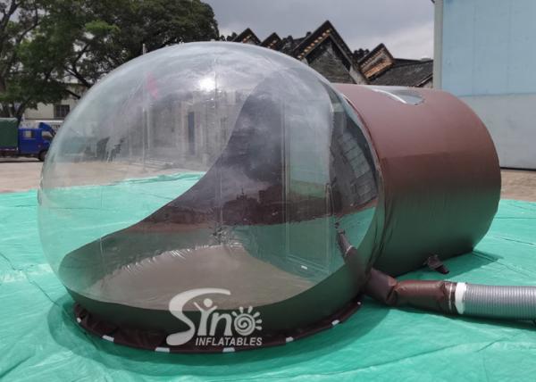 Buy cheap 3m Dome Clear Inflatable Bubble Tent With Steel Frame Tunnel And Aluminium Door For Beach Hotel Use from wholesalers