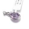 Buy cheap 1.99g Pear Shaped Amethyst Pendant Unisex February Birthstone Charms from wholesalers