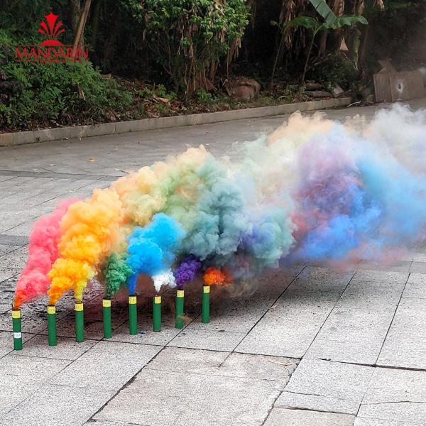 Buy cheap 2 Minutes Rainbow Colorful Smoke Bomb Handheld OEM Package from wholesalers