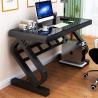 Buy cheap Customers Logo Office Home School Computer Desk with Tempered Glass from wholesalers