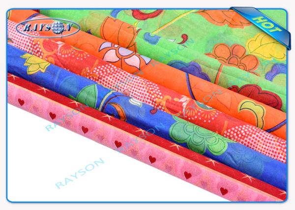 Multi - Color Printing Embossed Spunbond Non Woven Fabric Anti - Bacterial For
