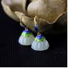 Buy cheap Retro Enamel 925 Silver Natural Hetian Jade Dangel Earrings (E17060201) from wholesalers