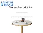 Dining Countertop Artificial 31 Inches Marble Circle Table Odm