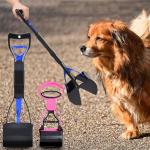 Black Pet Poop Picker Lightweight Plastic Cat Litter Scoop For Dogs 80x13.5x13cm