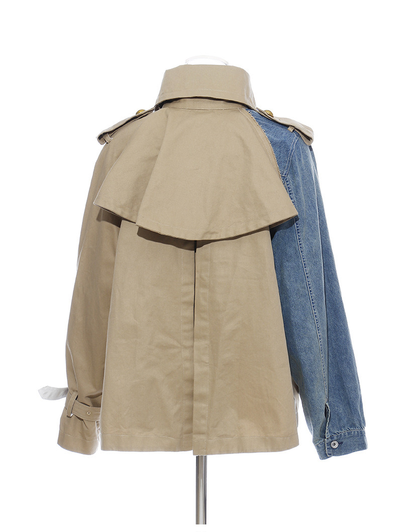 QUICK DRY Winter Use Women's Fashion Jacket High Street Contrast Women's Quilted Denim Jackets