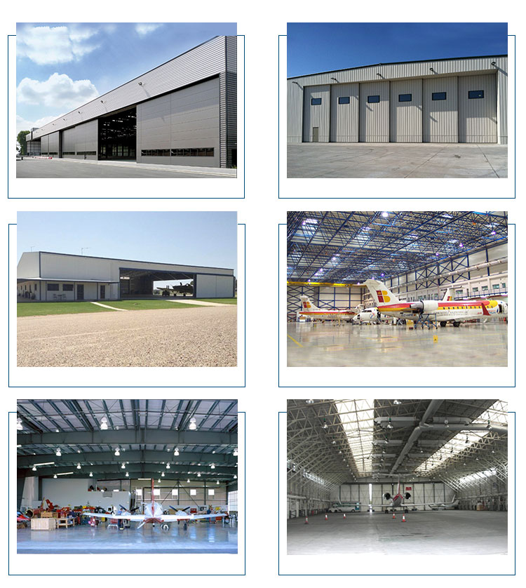 light steel structure awning aircraft hangar tent use Q355 or Q235 steel material
