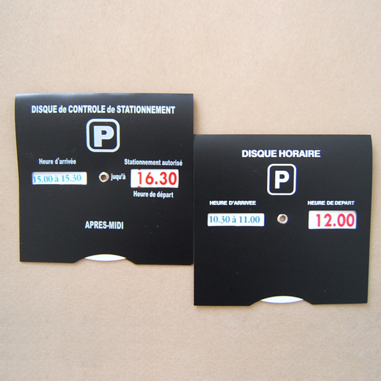 Black Parking Timer with Slide Pocket Universal Automatic Timing Car Parking Disc