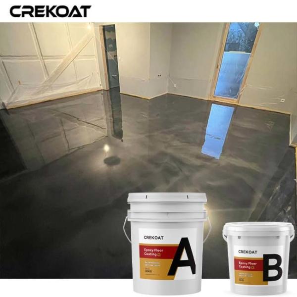 Buy cheap High End Black Metallic Epoxy Floor Coating Anti Slip For Home from wholesalers