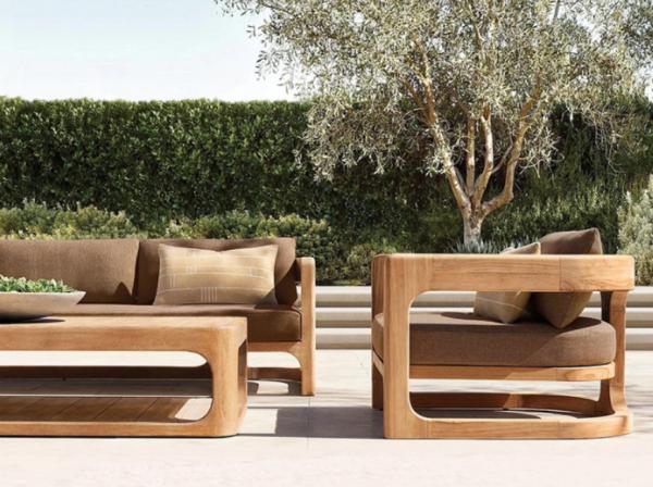Buy cheap Customized Outdoor Courtyard Villa Teak Wood Table And Sofa Set For Garden Leisure from wholesalers