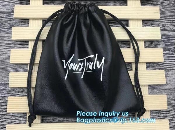 Promotional Pu Leather Fashion Large Drawstring Pouch Gift Bag,Cosmetic Pouch