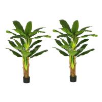 Buy cheap 150cm Tropical Artificial Decoration Plants Banana Trees For Decoration product