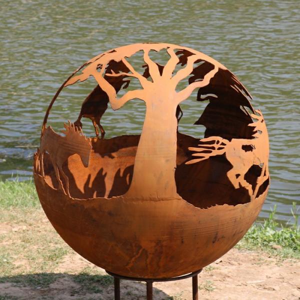 Buy cheap Hand Crafted Corten Steel Fire Pits Fuel Type Wood Gas Propane from wholesalers