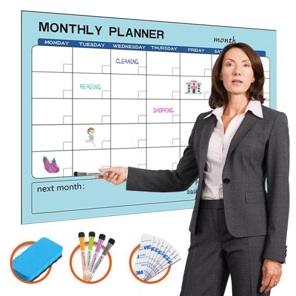 Quality 60x45&quot; 48x36'' Custom Dry Erase Poster Board Wall Mounted Laminated PP Film for sale