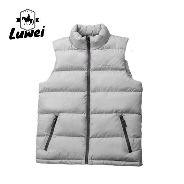 Buy cheap Wholesale Custom Winter Stand Collar Sleeveless Utility Vest Men Waistcoat Down Cotton Vest Mens Gilet from wholesalers