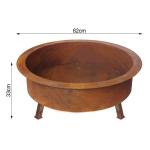 Outdoor Round Courtyard Metal Heating Brazier Fire Pit Corten Steel Fire Bowl