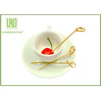Buy cheap Looped Bamboo BBQ Sticks Food Grade Kebab Cocktail Food Picks For Bar product