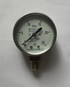 China 2 50mm Oxygen Gas Cylinder Pressure Gauge Bottom Connection Test on sale